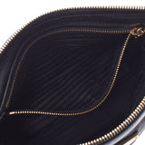 PRADA Prada Black Black IBH050 Unisex Nylon Leather Shoulder Bag A Rank used Ginzo