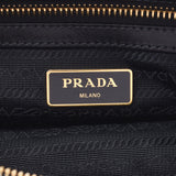 PRADA Prada Black Black IBH050 Unisex Nylon Leather Shoulder Bag A Rank used Ginzo