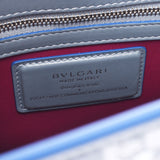 BVLGARI Bvlgari Alba Bag Jojo Killer Queen Hirohiko Araki Japan Limited Collection Gray x Blue Silver Bracket Ladies Leather 2WAY Bag New Family Ginzo