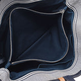 CHANEL Chanel Coco Mark 2WAY Bag Border Navy Blue Ladies Denim Tote Bag B Rank used Ginzo