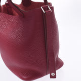 HERMES エルメス ピコタンロック PM  ルビー（赤系） シルバー金具 □R刻印(2014年頃) レディース トリヨンクレマンス ハンドバッグ Aランク 中古 銀蔵
