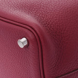 HERMES エルメス ピコタンロック PM  ルビー（赤系） シルバー金具 □R刻印(2014年頃) レディース トリヨンクレマンス ハンドバッグ Aランク 中古 銀蔵