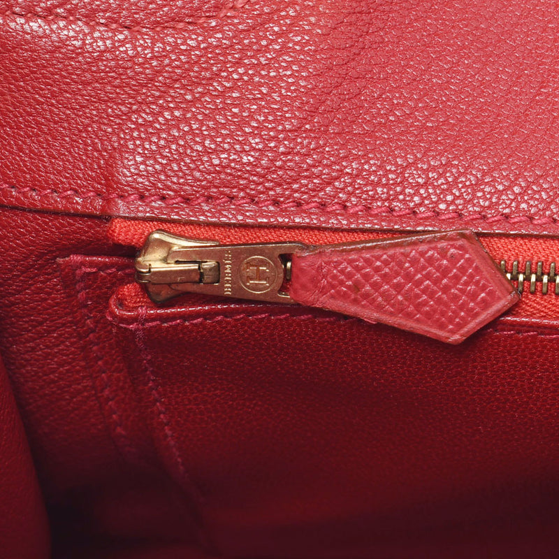 Hermes Hermes Burkin 30 Rougebiff Gold Bracket □ A Engraved (around 1997) Women's Kushbel Handbag B Rank Used Sinkjo
