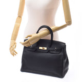Hermes Hermes Burkin 35 Black Gold Bracket □ P Engraved (around 2012) Unisex Triyo Clemance Handbags AB Rank Used Silgrin