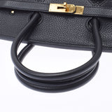 Hermes Hermes Burkin 35 Black Gold Bracket □ P Engraved (around 2012) Unisex Triyo Clemance Handbags AB Rank Used Silgrin
