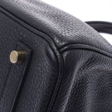 Hermes Hermes Burkin 35 Black Gold Bracket □ P Engraved (around 2012) Unisex Triyo Clemance Handbags AB Rank Used Silgrin