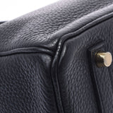 Hermes Hermes Burkin 35 Black Gold Bracket □ P Engraved (around 2012) Unisex Triyo Clemance Handbags AB Rank Used Silgrin