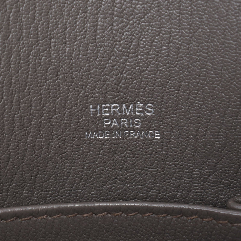 HERMES エルメス ジプシエール28 バイカラー エトゥープ/エタン シルバー金具 □P刻印(2012年頃) ユニセックス トリヨンクレマンス ショルダーバッグ ABランク 中古 銀蔵