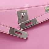 Hermes Hermes Jipusier 28 pink silver bracket □ N stamp (around 2010) Unisex Swift Shoulder Bag A rank used Silgrin