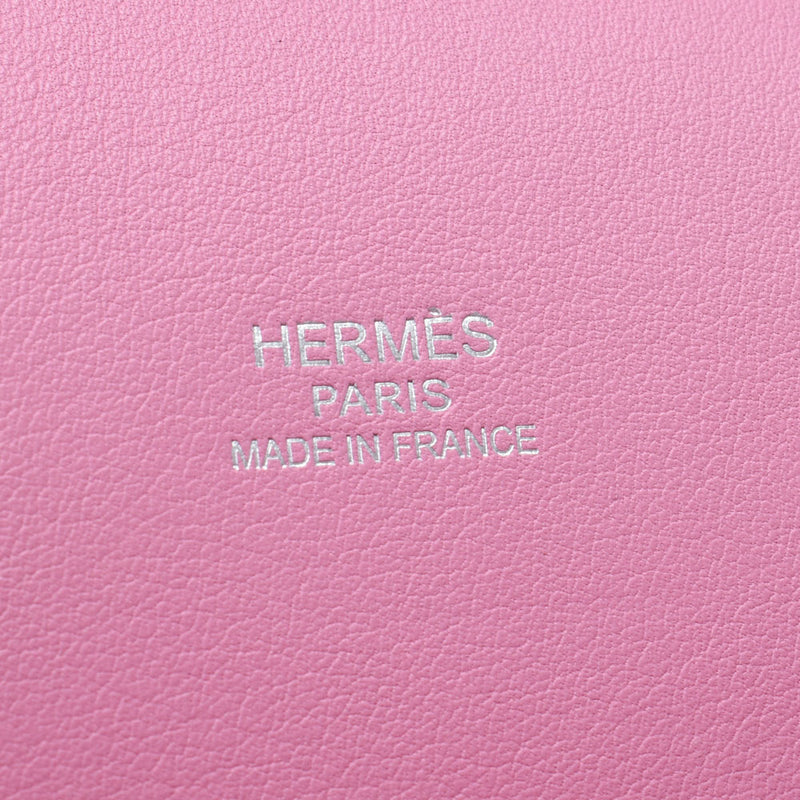 Hermes Hermes Jipusier 28粉红色银色支架□N邮票（2010年左右）UniSEX Swift单肩包A等级使用Silgrin