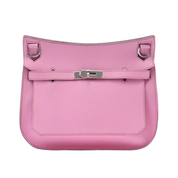 Hermes Hermes Jipusier 28 pink silver bracket □ N stamp (around 2010) Unisex Swift Shoulder Bag A rank used Silgrin