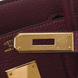Hermes Hermes Burkin 30 Rouge Ash (Bordeaux) Gold Bracket □ L-engraving (around 2008) Ladies Fjord Handbags A rank used Silgrin