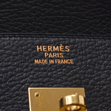 Hermes Hermes Burkin 35黑金支架□G刻（2003年左右）Unisex Aldenne手提包A排名Silgrin