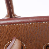 HERMES エルメス バーキン 35 ゴールド ゴールド金具 □F刻印(2002年頃) ユニセックス クシュベル ハンドバッグ Aランク 中古 銀蔵