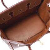 HERMES エルメス バーキン 35 ゴールド ゴールド金具 □F刻印(2002年頃) ユニセックス クシュベル ハンドバッグ Aランク 中古 銀蔵