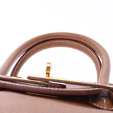 HERMES エルメス バーキン 35 ゴールド ゴールド金具 □F刻印(2002年頃) ユニセックス クシュベル ハンドバッグ Aランク 中古 銀蔵