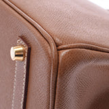 HERMES エルメス バーキン 35 ゴールド ゴールド金具 □F刻印(2002年頃) ユニセックス クシュベル ハンドバッグ Aランク 中古 銀蔵