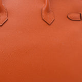Hermes Hermes Burkin 35 Orange Gold Bracket □ P Engraved (around 2012) Unisex Voepson Handbags AB Rank Used Silgrin