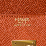 Hermes Hermes Burkin 35 Orange Gold Bracket □ P Engraved (around 2012) Unisex Voepson Handbags AB Rank Used Silgrin