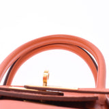 Hermes Hermes Burkin 35 Orange Gold Bracket □ P Engraved (around 2012) Unisex Voepson Handbags AB Rank Used Silgrin