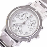 HERMES Hermes Clipper Chrono CL1.310 Boys SS Watch Quartz White Dial A Rank used Ginzo