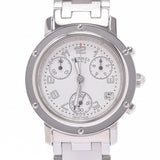 HERMES HERMES CLIPPER CHRONO CL1.310男孩SS观看石英白色拨号A级使用Ginzo