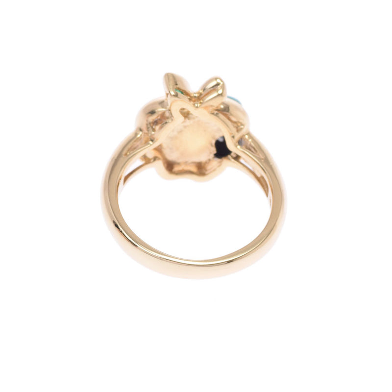 Other apple motif diamonds 1.50ct No. 10 Ladies K18YG/Turkish stone/color stone ring/ring A rank used Ginzo