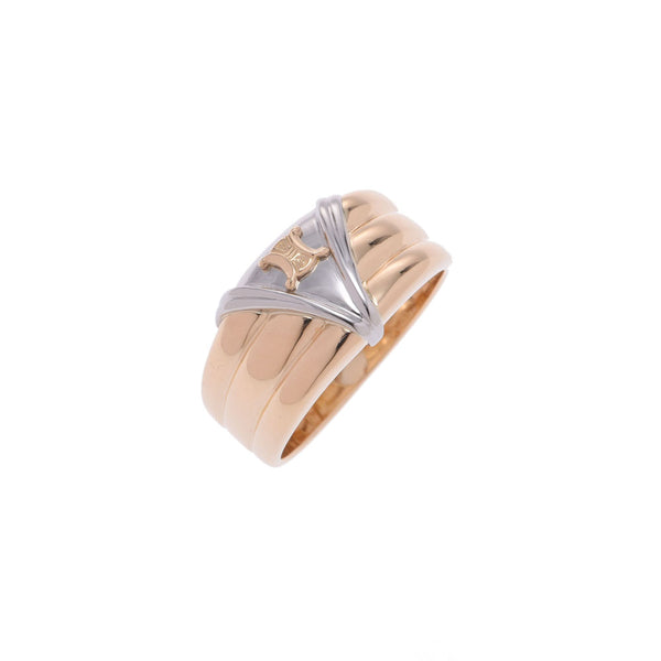 Celine Celine Macadam Combination Design 11.5 Ladies K18YG/PT900 Ring/Ring A Rank Used Ginzo