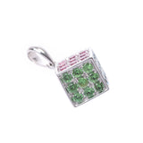 其他立方广场男女通用k18wg/tourmaline/aquamarine/石榴石吊坠顶部用ginzo