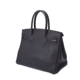 Ginzo Used Hermes Birkin 30 A engraved (around 2017) Black palladium metal fittings Togo handbag [Mother's Day Recommended]