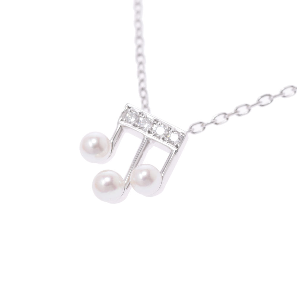 ミキモト音符モチーフ 3粒パール レディース ネックレス MIKIMOTO 中古 – 銀蔵オンライン