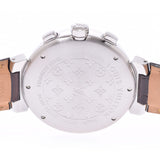 LOUIS VUITTON Louis Vuitton Tambour Chrono Q1121 Men's SS/Leather Watch Quartz Brown Dial A Rank used Ginzo