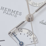 HERMES Hermes Clipper GMT Dubletour Power Reserve CL5.710 Men's SS/Leather Watch Automatic White Dial AB Rank Used Ginzo