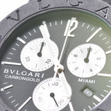 BVLGARI Bulgari Bulgari Bulgari Bulgari 38 Carbon Gold Limited 999 Miami Limited BB38CLCH Men's Carbon/Leather Watch Quartz Black Dial AB Rank Used Ginzo