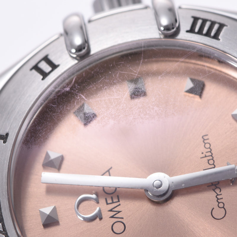 Omega Omega星座1561.61女士SS Watch Quartz Pink Dial A等级使用Ginzo