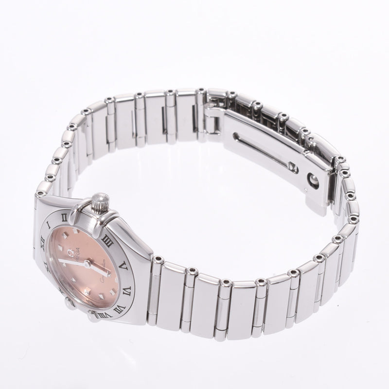 Omega Omega星座1561.61女士SS Watch Quartz Pink Dial A等级使用Ginzo