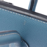 HERMES Hermes Birkin 35 Blue Jean Silver Bracket □ M engraved (around 2009) Unisex Vo Epson Handbag AB Rank Used Ginzo