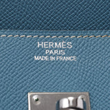 爱马仕爱马仕（Hermes Hermes）伯金（Hermes Hermes Birkin）35蓝色牛仔银支架□M雕刻（2009年左右）Munisex vo Epson手提包AB级使用Ginzo