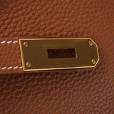 HERMES Hermes Birkin 35 Gold Gold Bracket □ J engraved (around 2006) Unisex Togo Handbag B Rank used Ginzo