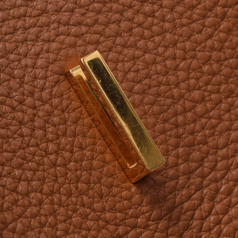 爱马仕爱马仕（Hermes Hermes Birkin）35金色金支架□J雕刻（2006年左右）中性戈多手提包B等级使用Ginzo