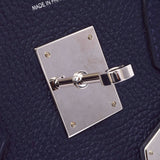爱马仕爱马仕·伯金（Hermes Hermes Birkin）30蓝色NUY银支d（2019年左右）女士多哥手提包A级使用Ginzo