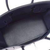 爱马仕爱马仕·伯金（Hermes Hermes Birkin）30蓝色NUY银支d（2019年左右）女士多哥手提包A级使用Ginzo