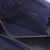 爱马仕爱马仕·伯金（Hermes Hermes Birkin）30蓝色NUY银支d（2019年左右）女士多哥手提包A级使用Ginzo