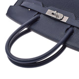 爱马仕爱马仕·伯金（Hermes Hermes Birkin）30蓝色NUY银支d（2019年左右）女士多哥手提包A级使用Ginzo