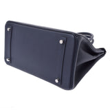 爱马仕爱马仕·伯金（Hermes Hermes Birkin）30蓝色NUY银支d（2019年左右）女士多哥手提包A级使用Ginzo