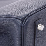 爱马仕爱马仕·伯金（Hermes Hermes Birkin）30蓝色NUY银支d（2019年左右）女士多哥手提包A级使用Ginzo