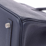 爱马仕爱马仕·伯金（Hermes Hermes Birkin）30蓝色NUY银支d（2019年左右）女士多哥手提包A级使用Ginzo