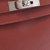 HERMES HERMES HERMES KELLY 28 INNER SEWING 2WAY BAG SIENNE银支□M雕刻（2009年左右）女士Togo手提包A级使用Ginzo