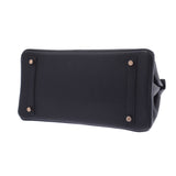 HERMES Hermes Birkin 30 Black Rose Gold Bracket Y engraved (around 2020) Ladies Togo Handbag Unused Ginzo