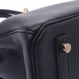 HERMES Hermes Birkin 30 Black Rose Gold Bracket Y engraved (around 2020) Ladies Togo Handbag Unused Ginzo